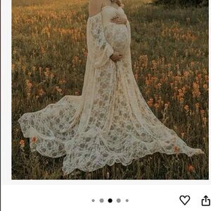 Elegant Lace Maternity Gown